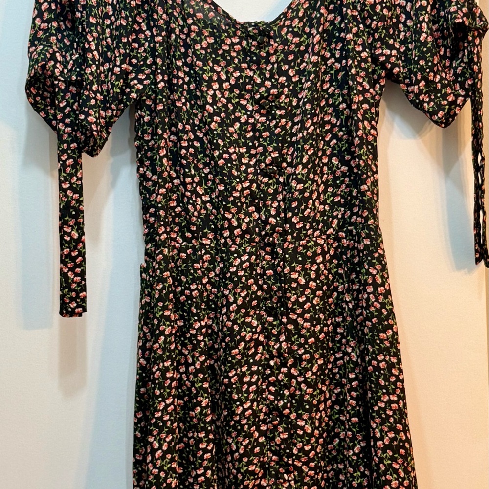 Floral Black Dress